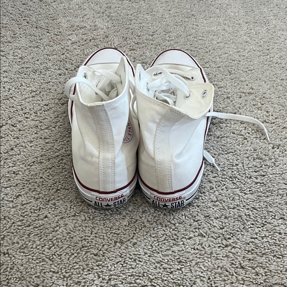 Converse White High-Top Sneakers with Red and Blue Accents - Picture 3 of 5